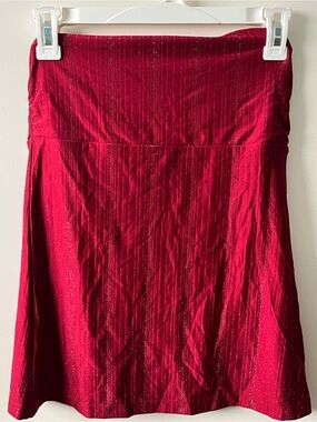 Strapless Red Glitter Top